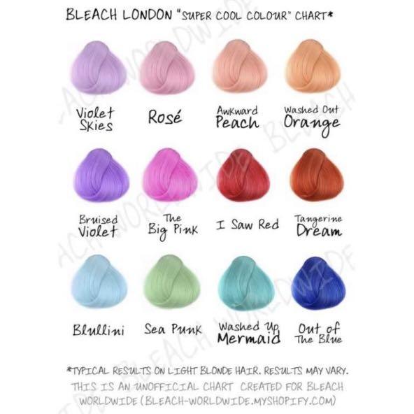 bleach london violet skies super cool colour 染髮劑 漂染, 美容＆化妝品, 健康及美容 頭髮