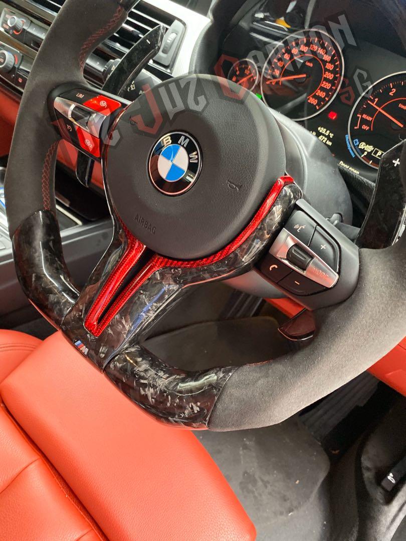 BMW F33 forged Carbon fibre led steering wheel, Car Accessories,  Accessories on Carousell