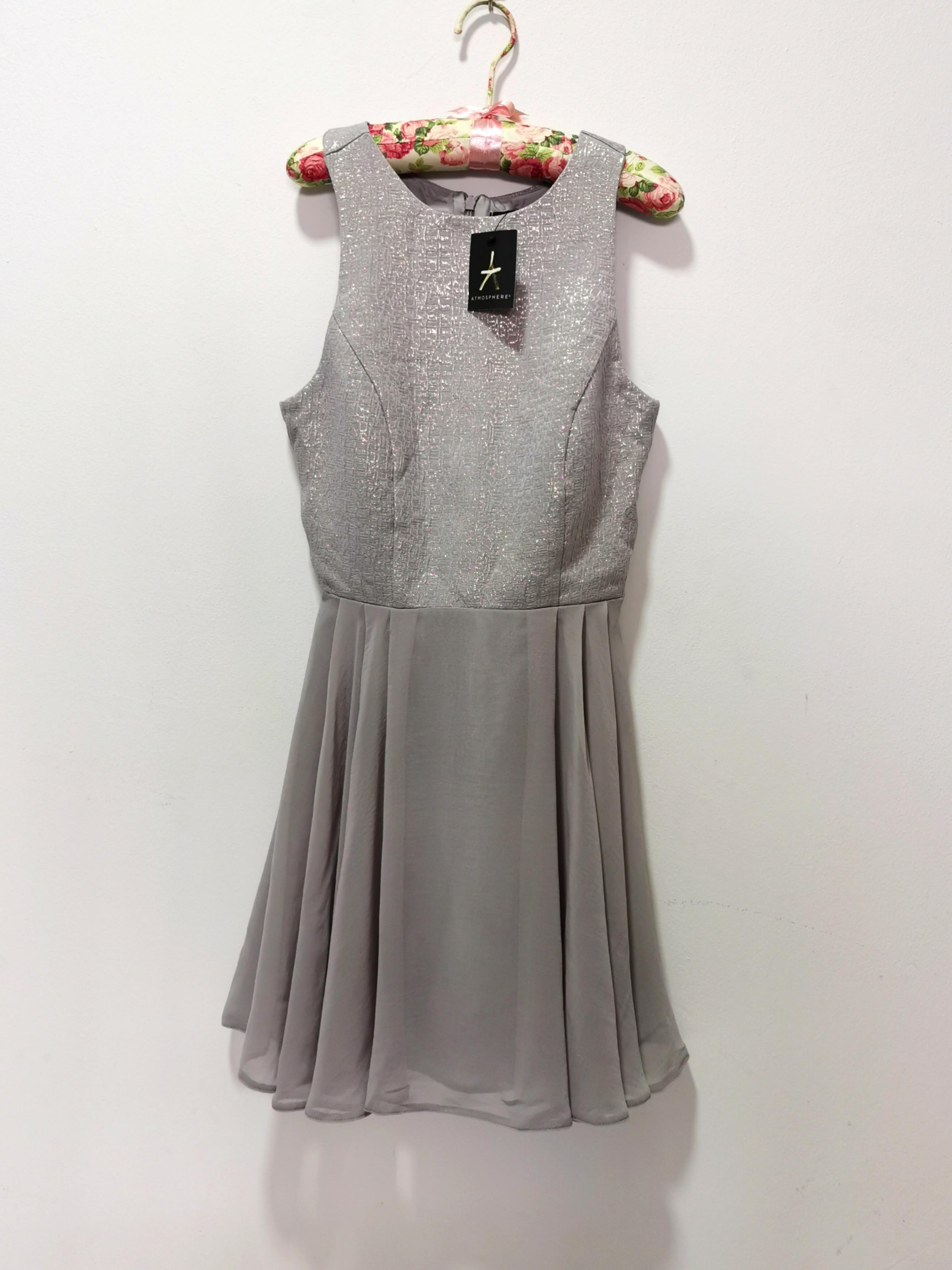 silver babydoll dress