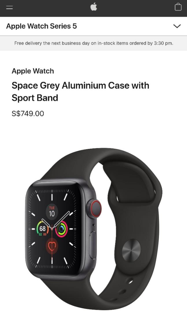 Worth 749 New Apple Watch Series 5 40mm Gps Lte Cellular Model Sg Local Set Electronics Others On Carousell