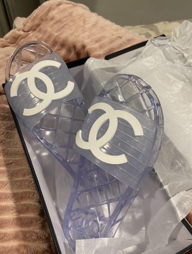 Brand new Chanel transparent jelly slides size 7 Women s Fashion