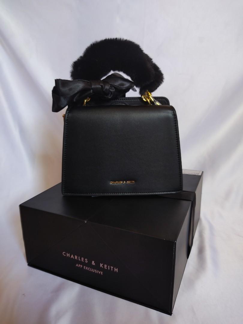 Charles and keith plush powder bag best sale