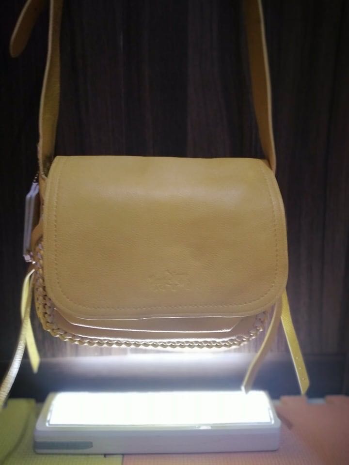 coach yellow sling bag