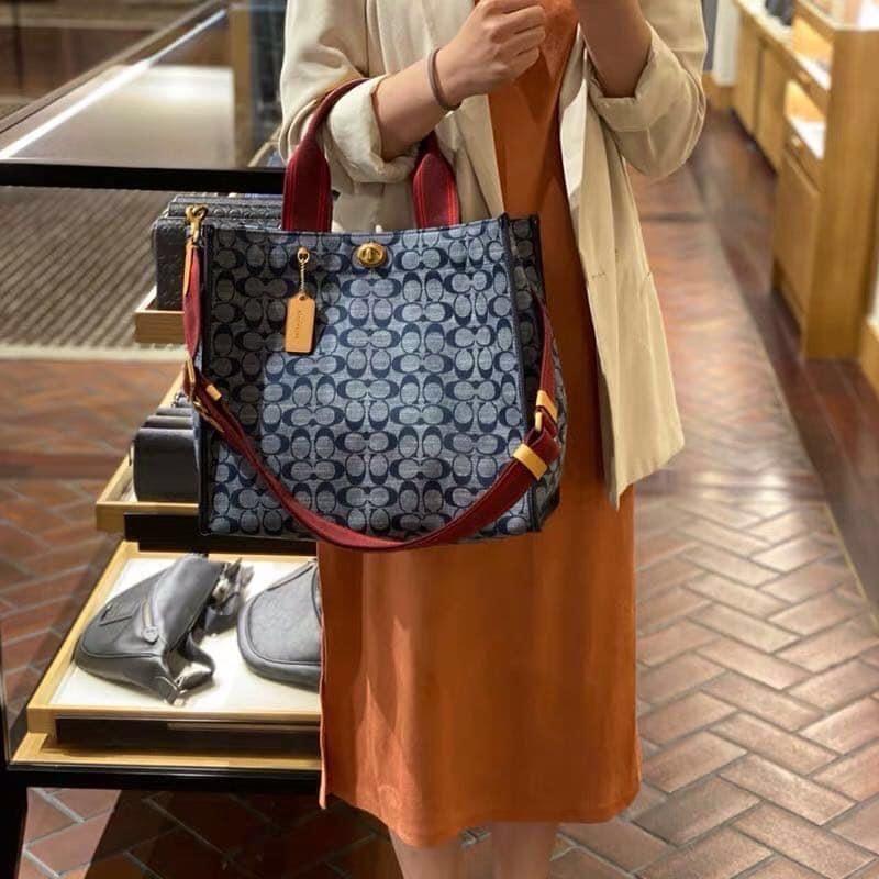 Coach best sale tote chambray