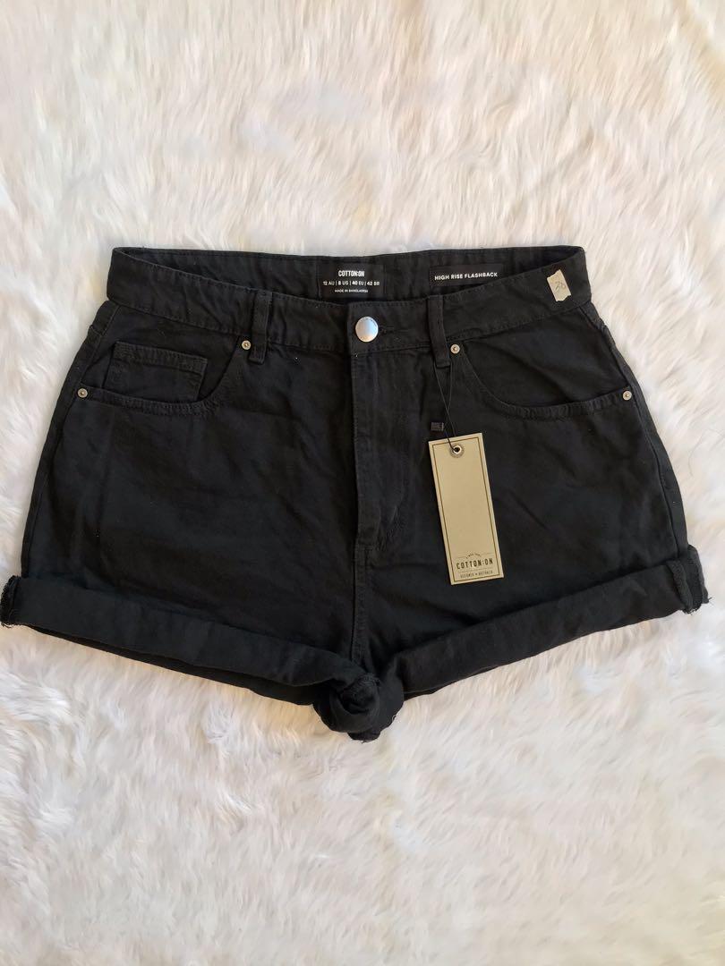 mom shorts cotton on