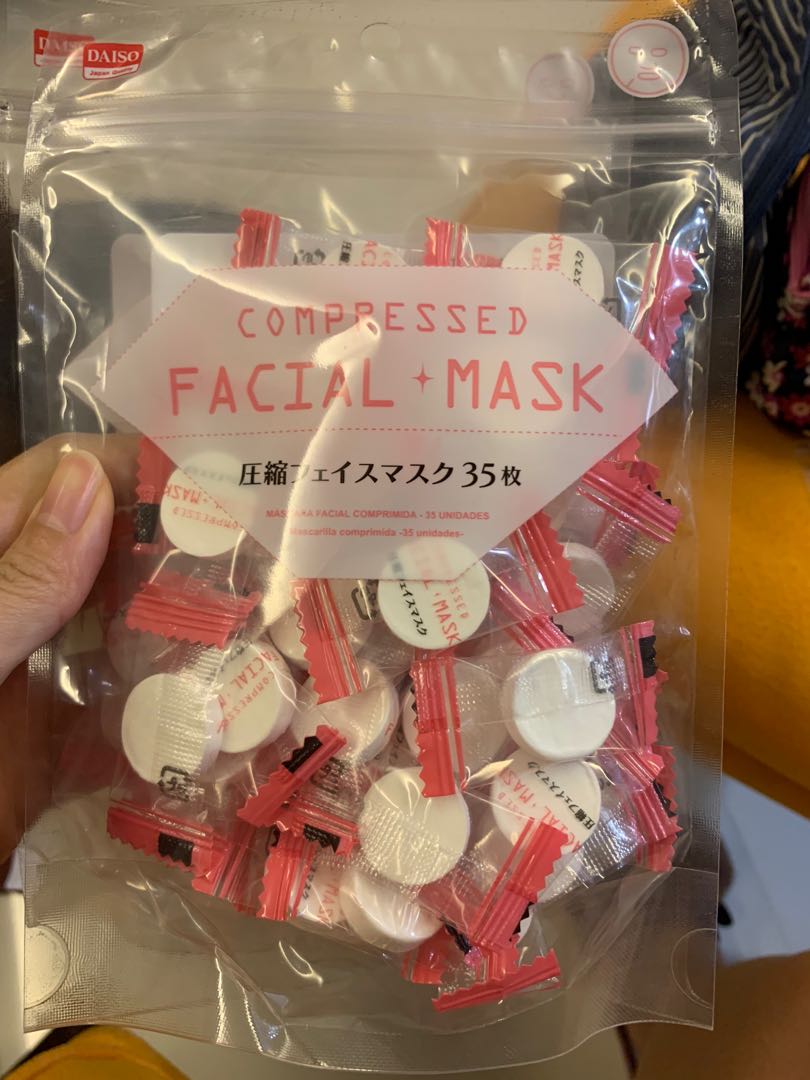 Daiso Compressed Facial Mask, Health & Beauty, Face & Skin Care on