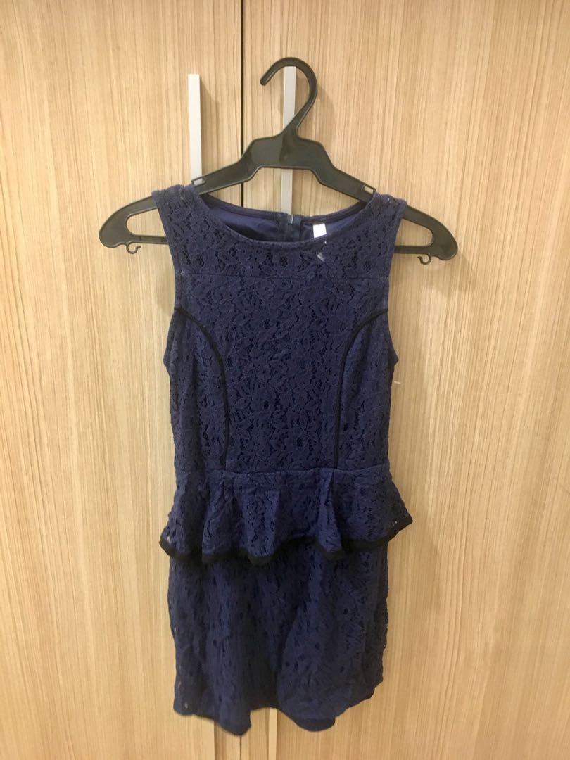 Dark Blue Lace Dress (Category: Dresses) located in Mandaluyong City. Submitted by camlu (Listing ID 1020717519, Image 1). Description: .