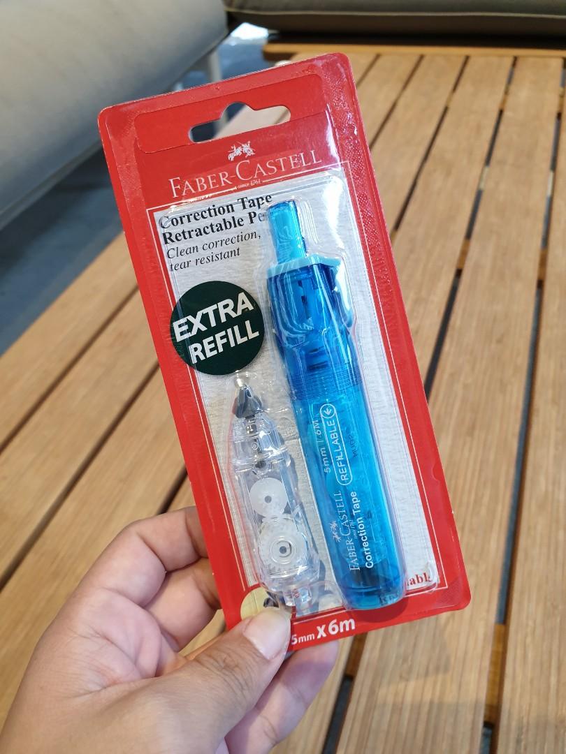 Faber Castell Click Correction Tape With Refill Random Colours Books Stationery Stationery On Carousell