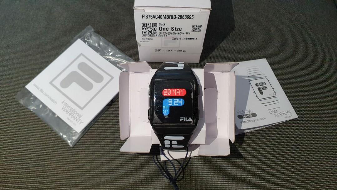 Fila Global Watch Black Fesyen Pria Jam Tangan di Carousell