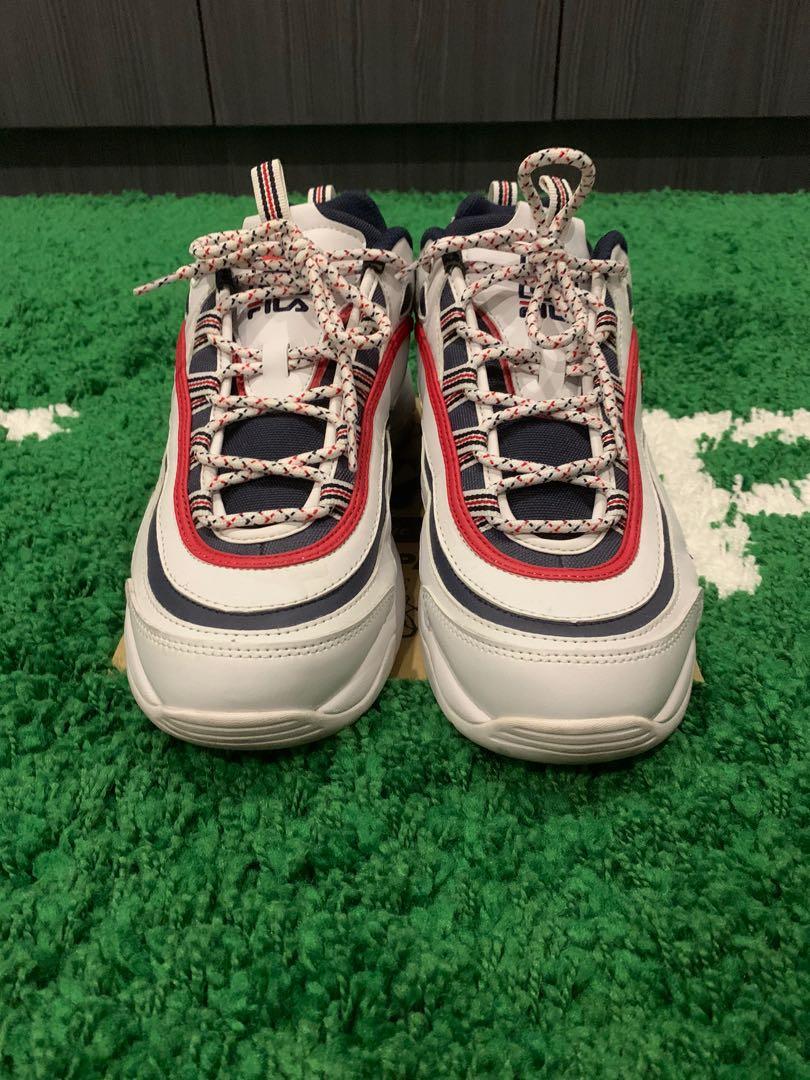 Fila ray trainers white fila navy online red