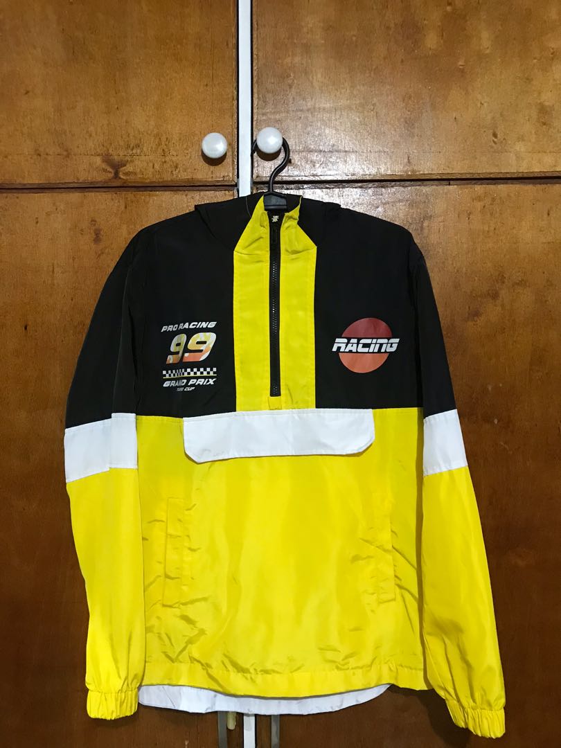FOREVER21 RACING TRACK JACKET Men s Fashion Tops Sets Hoodies on Carousell