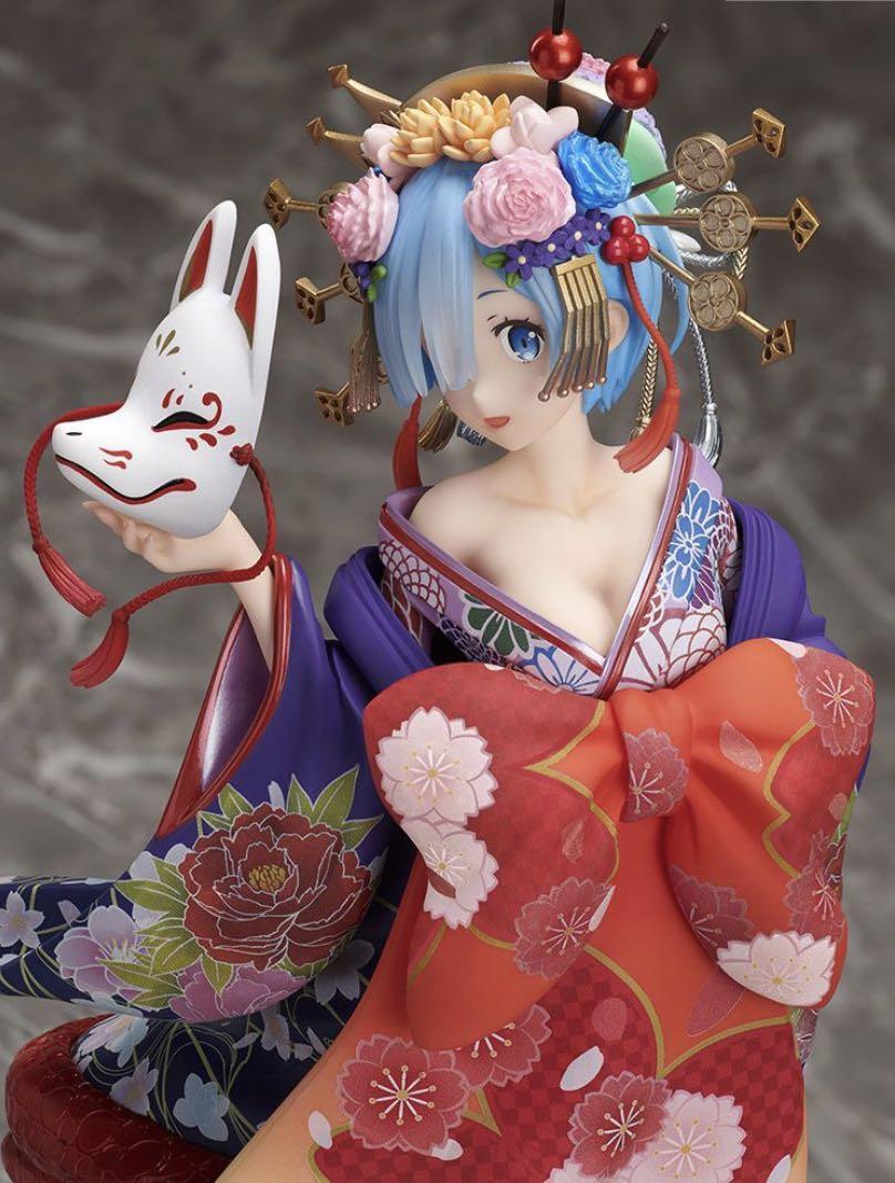 Furyu F Nex 1 7 Pvc模型 Re 從零開始的異世界生活雷姆花魁道中行版 玩具 遊戲類 玩具 Carousell