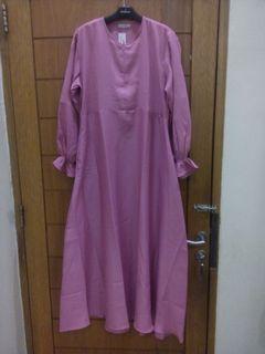 Gamis hafsah pink by pelangihijab