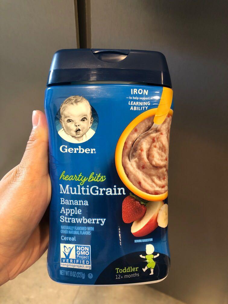 Gerber Hearty Bits Multigrain Cereal Banana Apple Strawberry