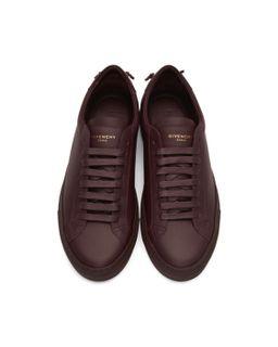 Givenchy Urban Knots Burgundy Leather Sneakers