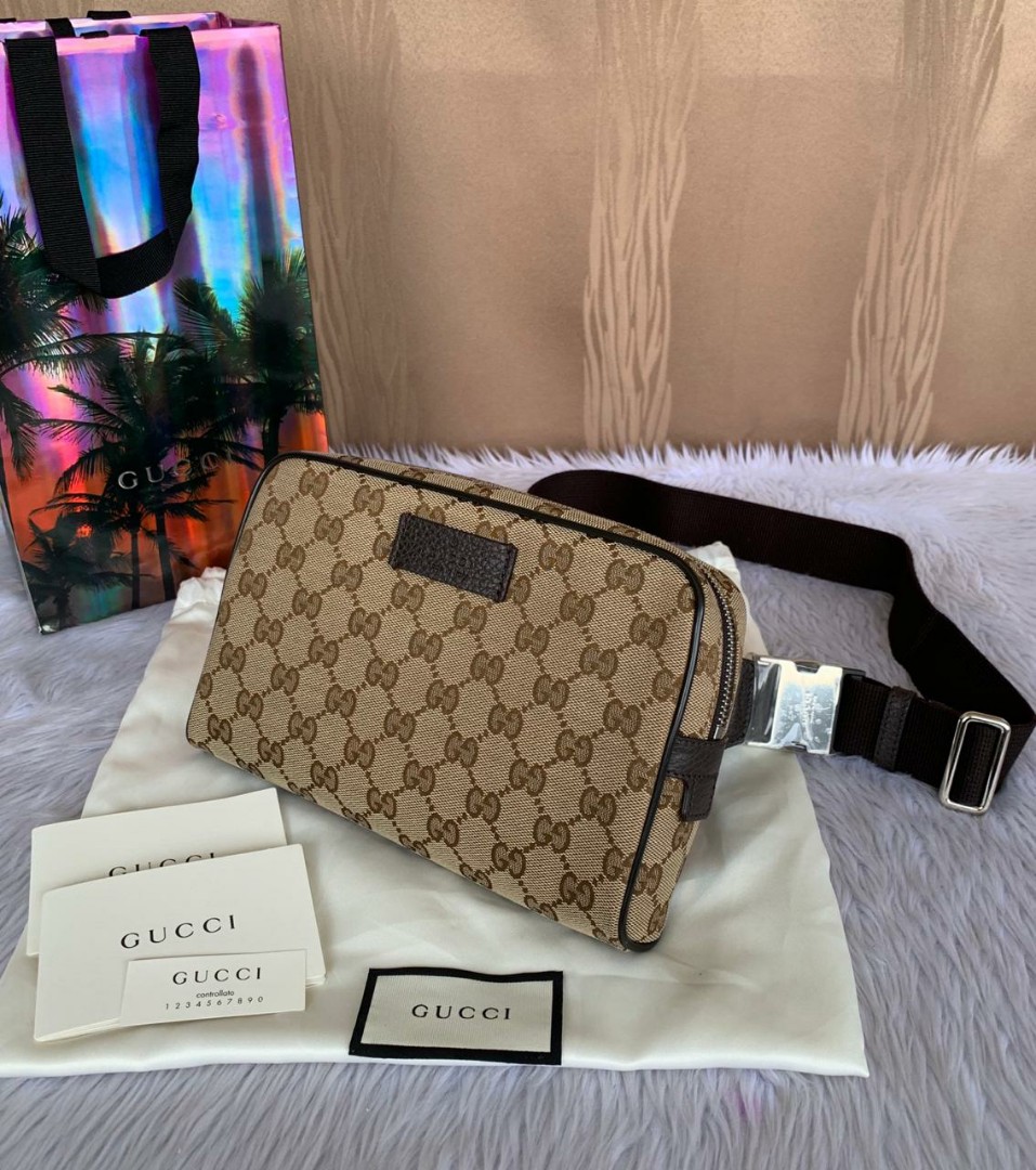 Gucci canvas shop waist bag