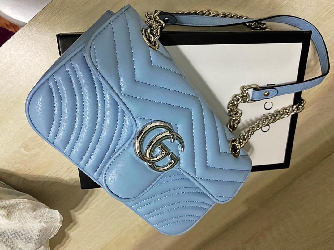 Gucci pastel blue marmont Outlet