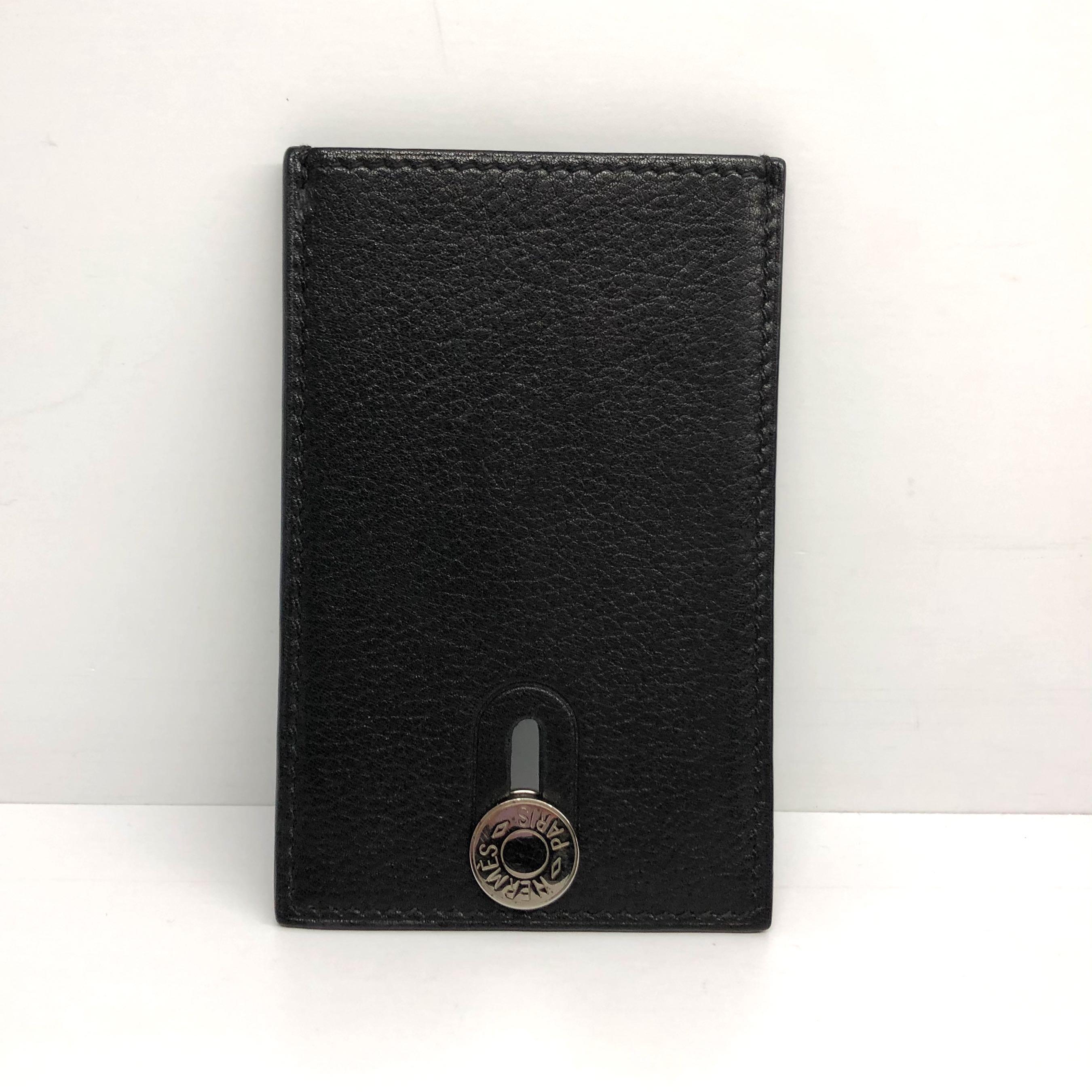 BNIB Hermes card holder black , Men's Fashion, Watches & Accessories,  Wallets & Card Holders on Carousell