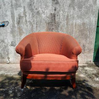 High Quality Canvas Accent Chair / Single Couch (orange)