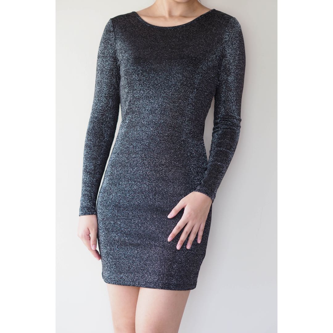 H&m long sleeve bodycon dress top