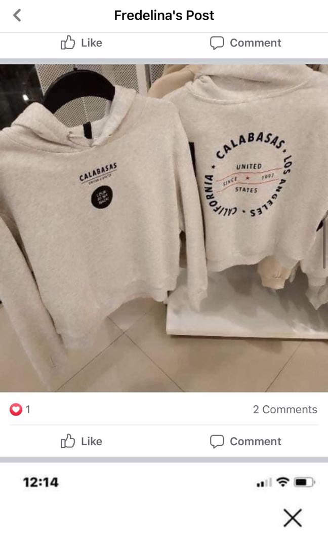 H M CROP HOODIE Women s Fashion Coats Jackets and Outerwear on Carousell