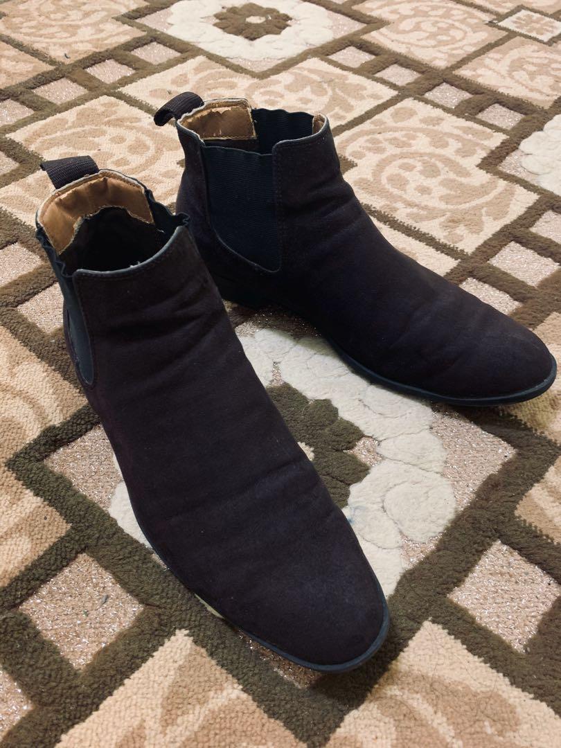h&m suede chelsea boots