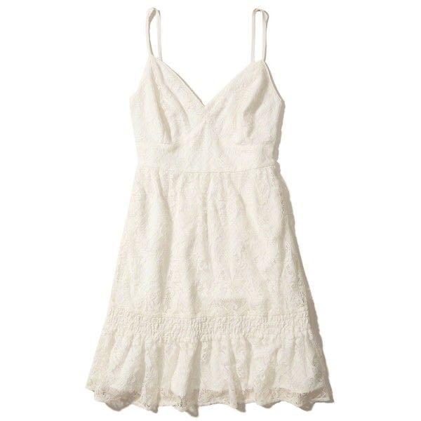 hollister white lace dress