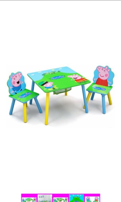 HOT Peppa Pig Delta Children Kids Children Child Table and 2 Two