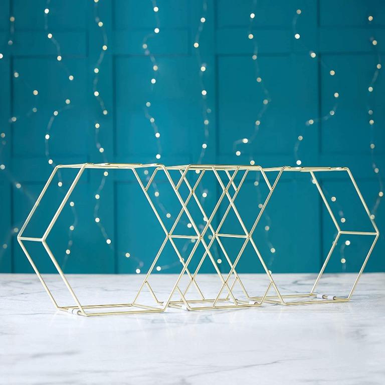 (HOT) VonShef 5 Bottle Wine Rack & Glass Holder 8 Long Stemmed Glasses