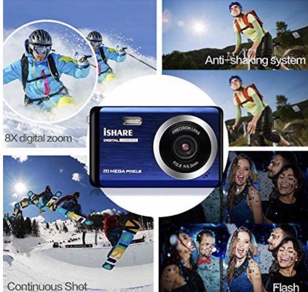 Ishare 20 MP Rechargeable Digital Camera, Photography, Cameras on Carousell