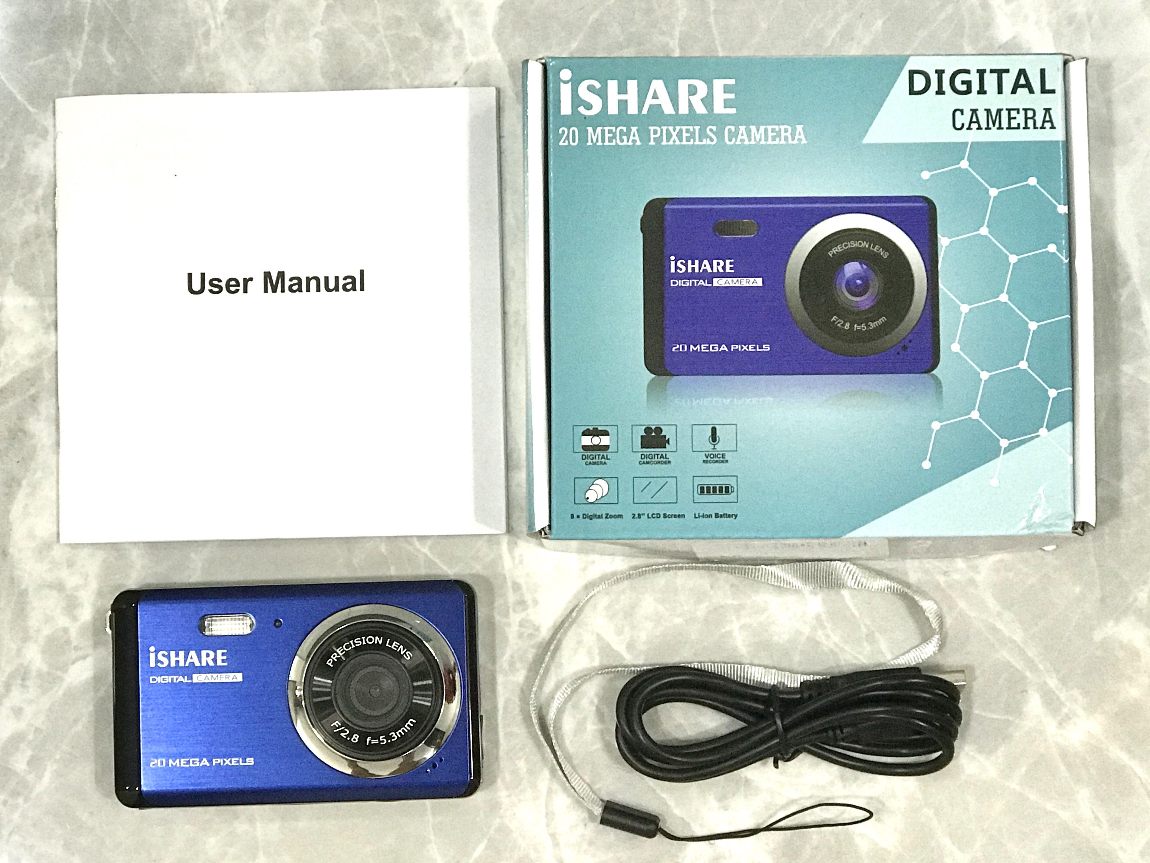 Ishare 20 MP Rechargeable Digital Camera, Photography, Cameras on Carousell