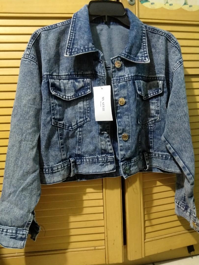jaket denim crop