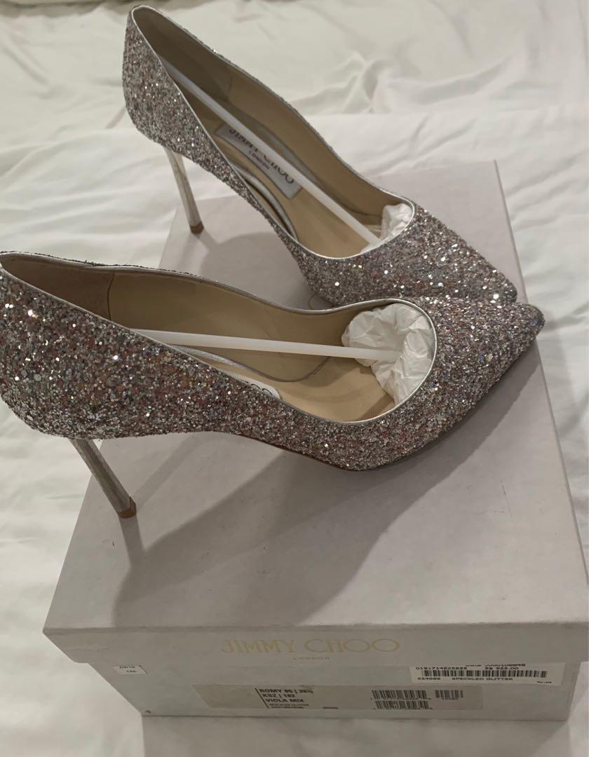 Jimmy Choo Viola Mix SPECKLED GLITTER SIZE 36.5