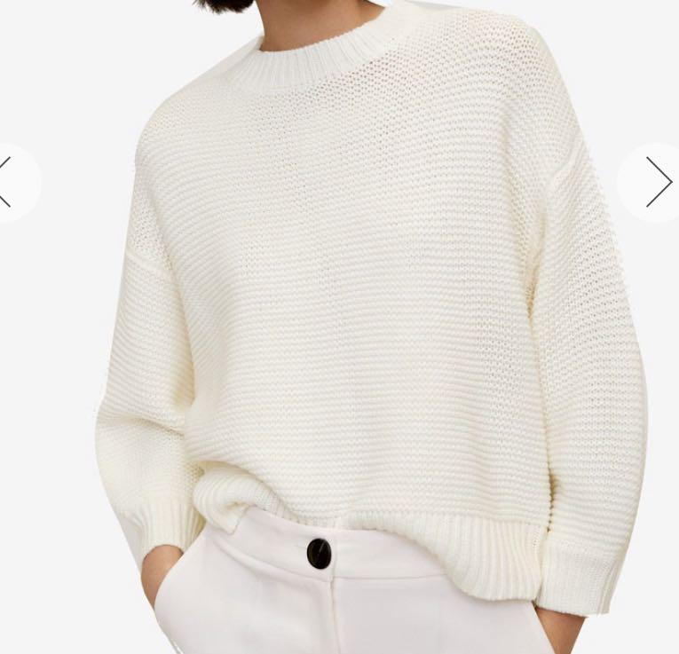 White open weave sweater outlet