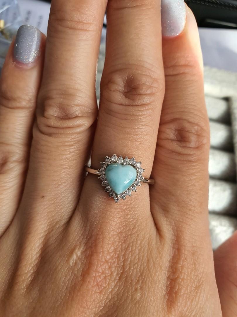 Larimar best sale heart ring