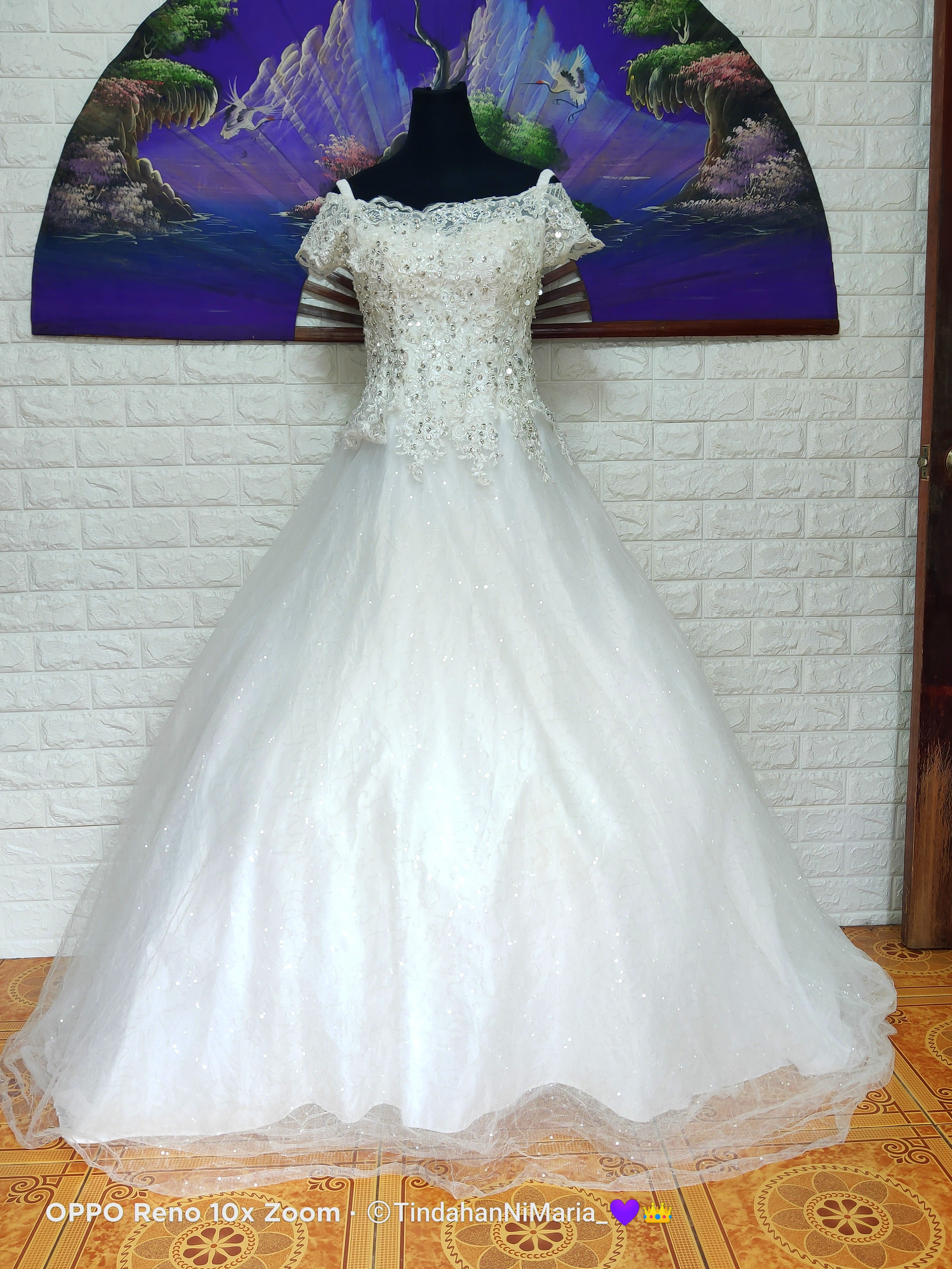 Long Trail Wedding Gown Brand New Women S Fashion Clothes Dresses Skirts On Carousell