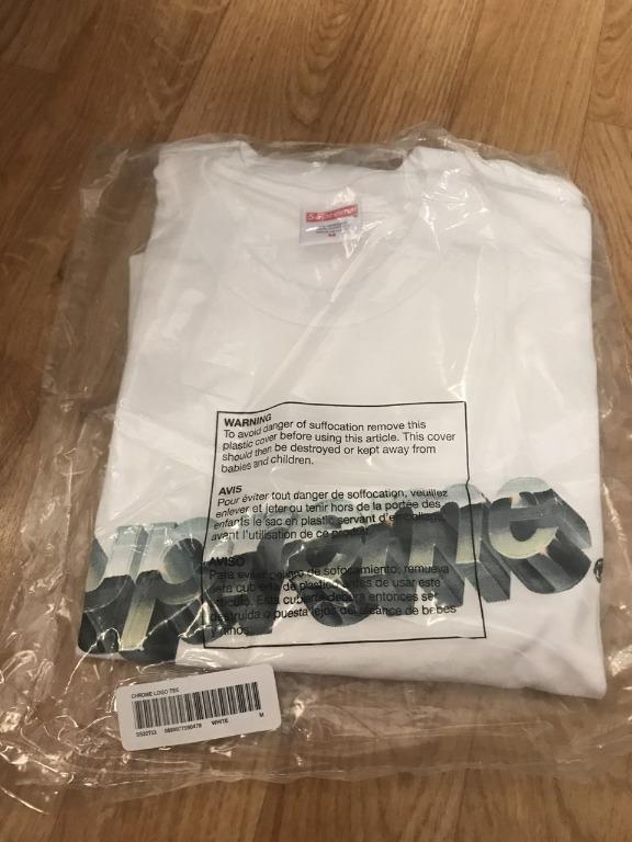 supreme chrome tee white