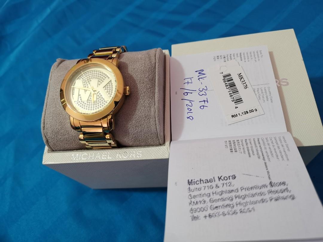 Michael Kors Runway Watch MK3376, Luxury, Carousell