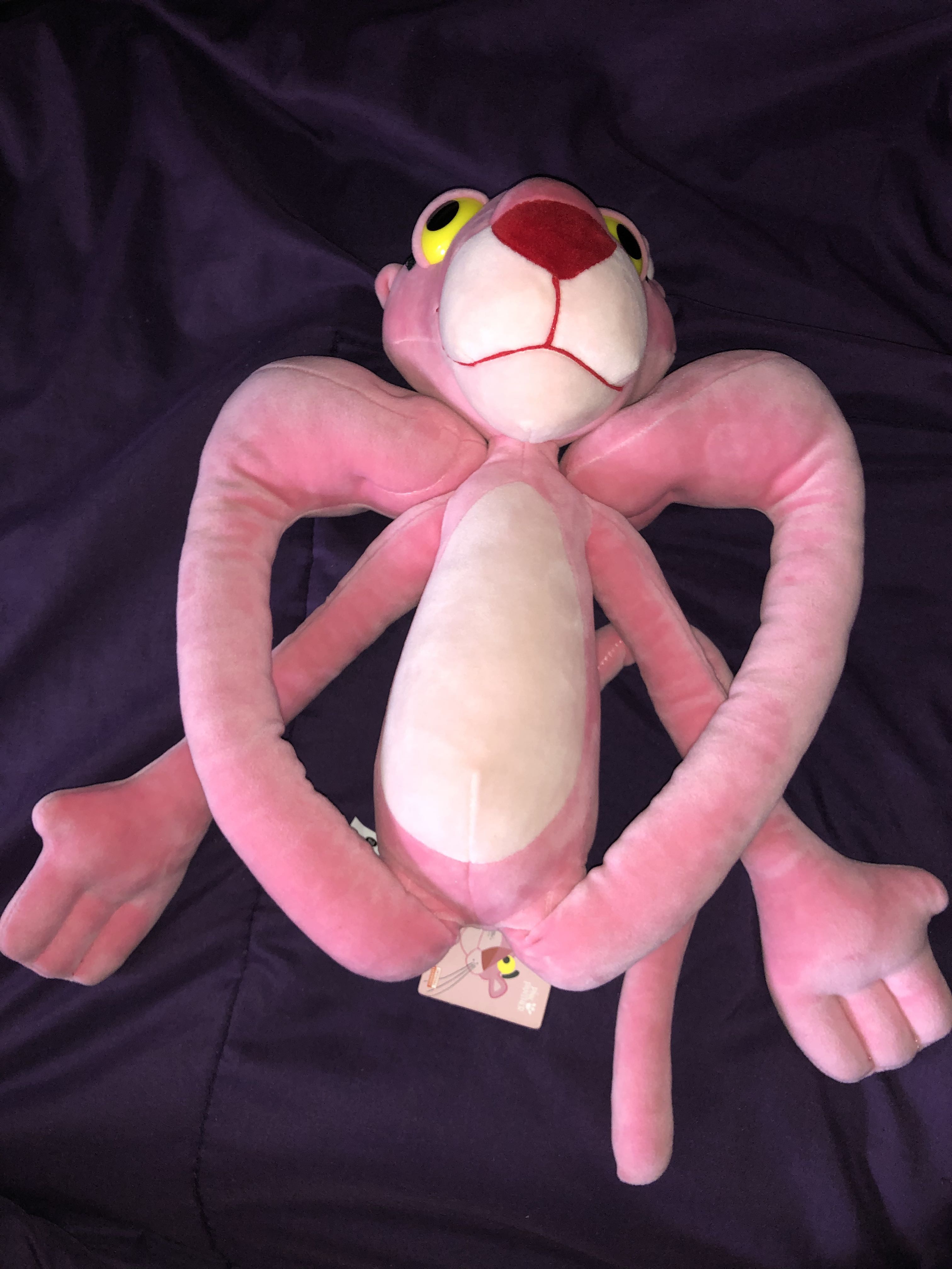 pink panther soft toy miniso