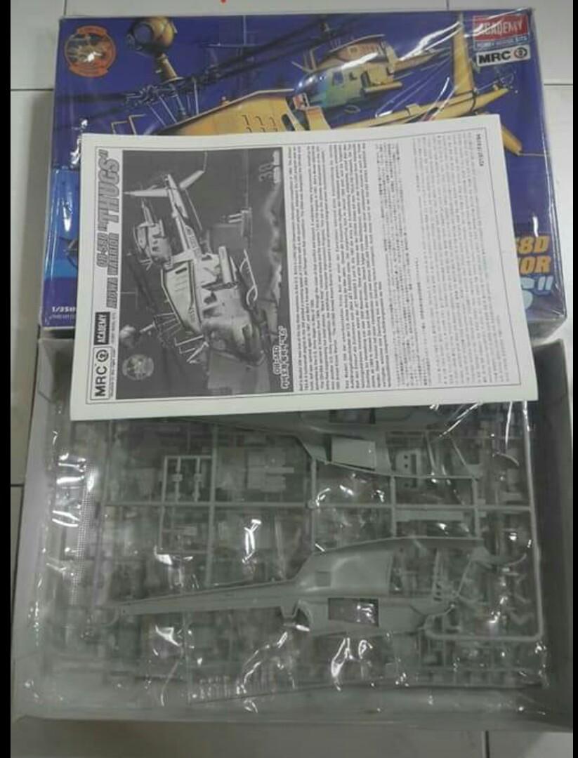 Model kit (Category: Fan Merchandise) located in Kota Kinabalu. Submitted by joesackwin (Listing ID 1020622621, Image 3). Description: Academy 1/35 scale Kiowa Warrior OH-58D. Model Kit. (New) - Cockpit and engine detailed - 2 pilot included - 1/35 scale. Postage: EM rm15 WM rm18.