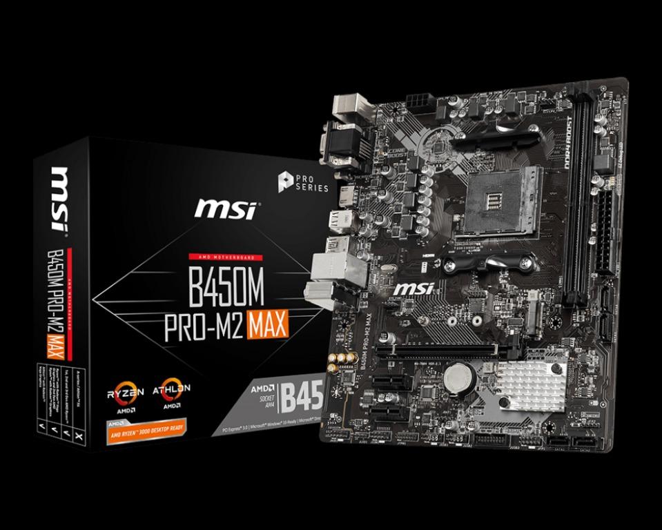 MSI B450M PRO M2 V2 mATX AMD AM4 B450 MOTHERBOARD Computers Tech Parts Accessories Computer Parts on Carousell