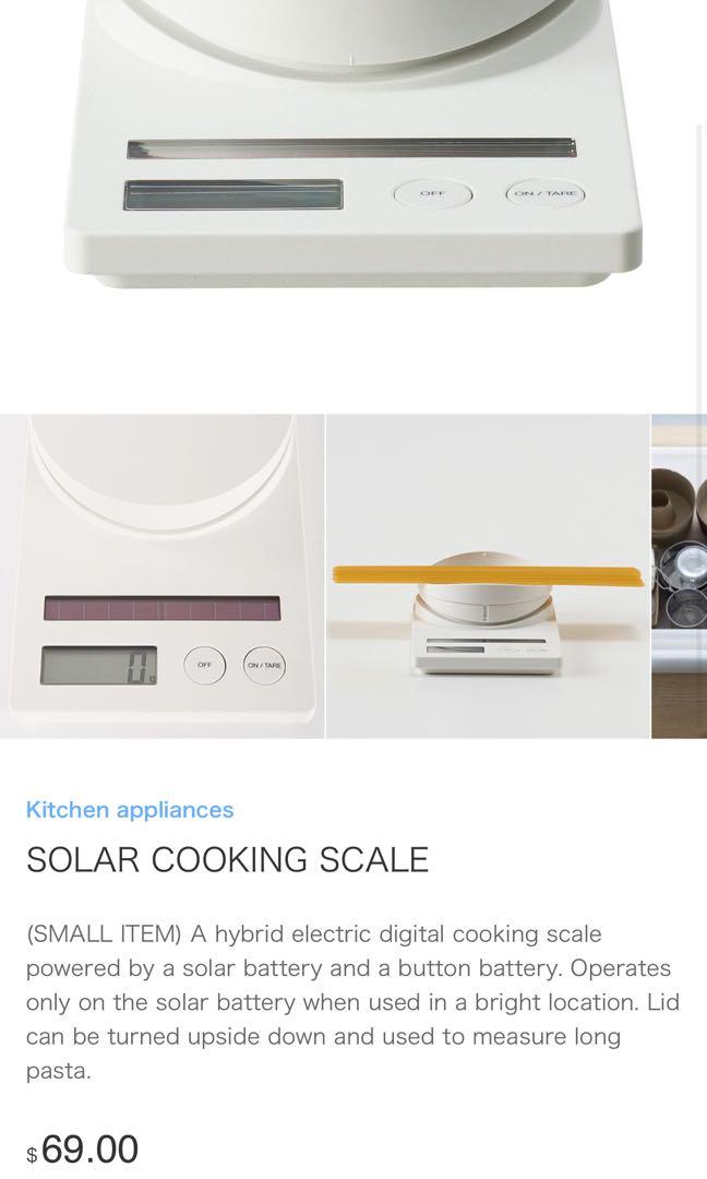 Muji weighing scale solar powered, Furniture & Home Living, Bathroom