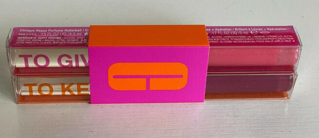 NEW! CLINIQUE 2-PC HAPPY PERFUME FRAGRANCE POP SPLASH GLOSS SET - SALE, Beauty & Personal Care, & Deodorants on Carousell