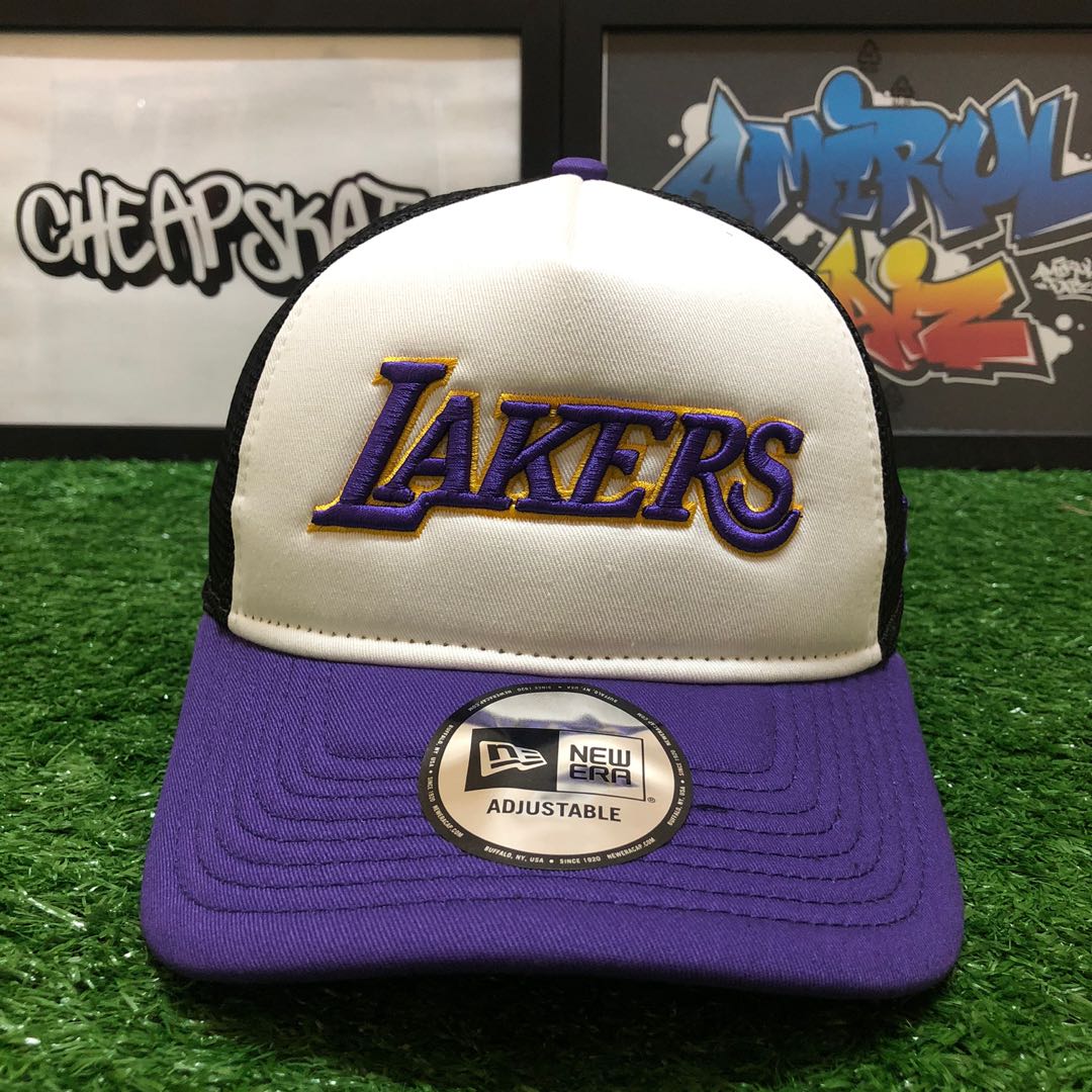 New Era La Lakers Trucker Cap Men S Fashion Accessories Caps Hats On Carousell