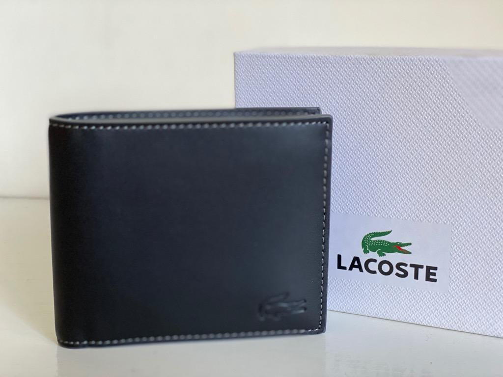 Lacoste leather wallet sale