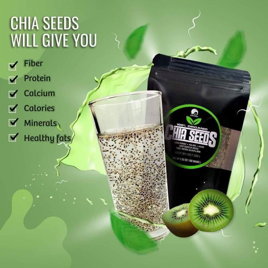 Organic chia seed (Category: Health Food, Drinks & Tonics) located in Mandaluyong City. Submitted by zheida1068 (Listing ID 1020748191, Image 3). Description: Organic chia seed Pwede ilagay sa water, juice or shake or sa food. pm na guys.