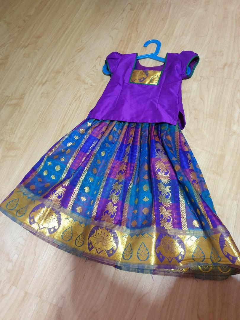 Pattu(Silk) Pavadai Sattai - Indian Traditional Kidswear, Babies & Kids ...