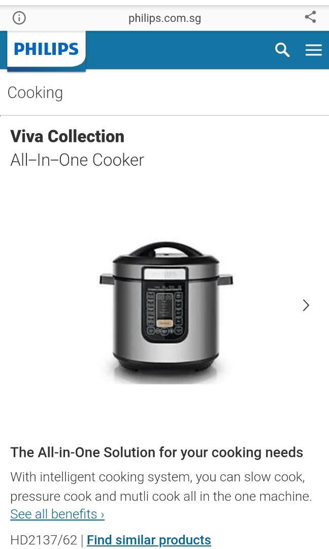 Philips All in one cooker HD2137 62 TV Home Appliances Kitchen Appliances Cookers on Carousell