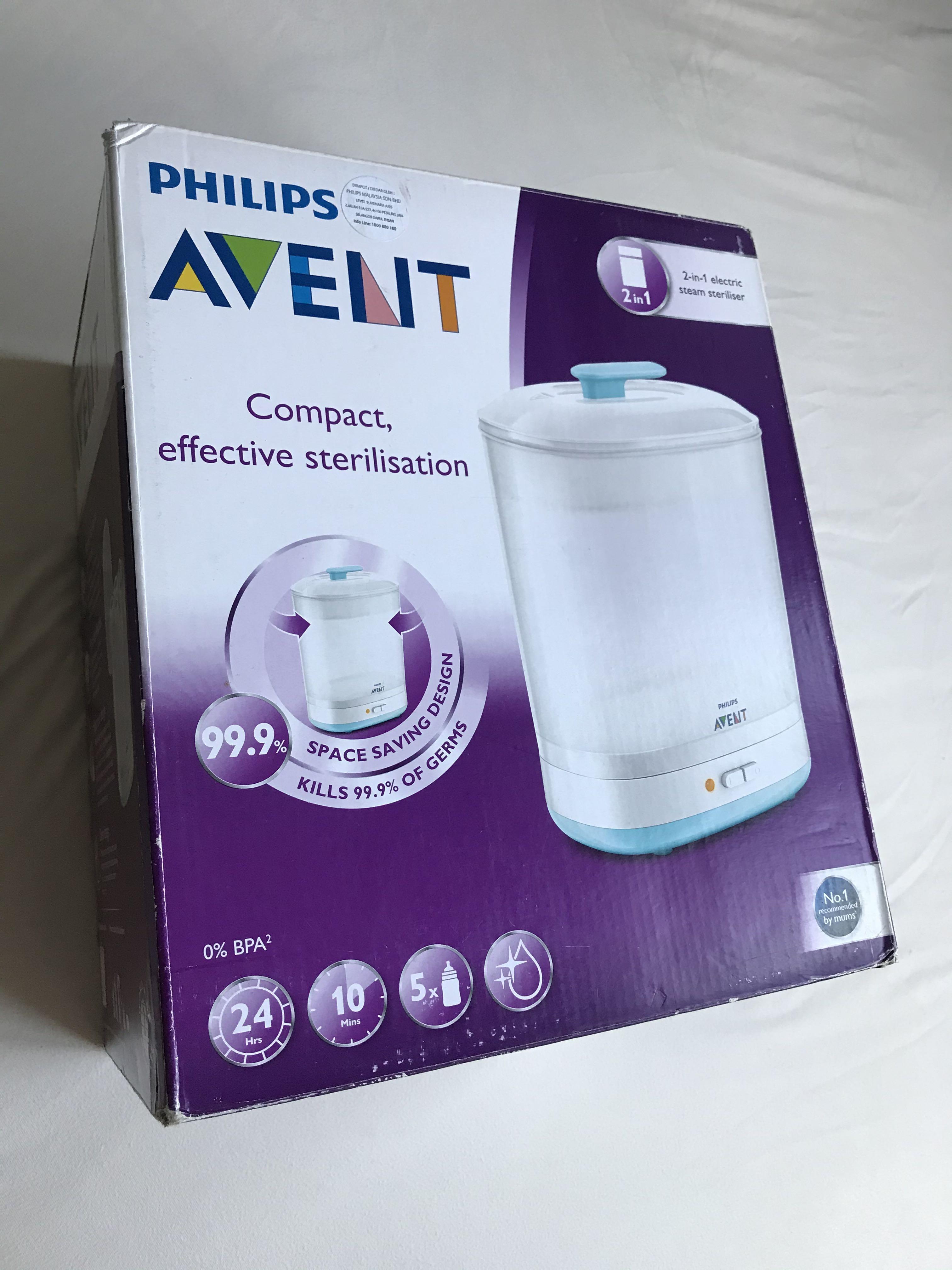 avent 2 in 1 electric steam steriliser