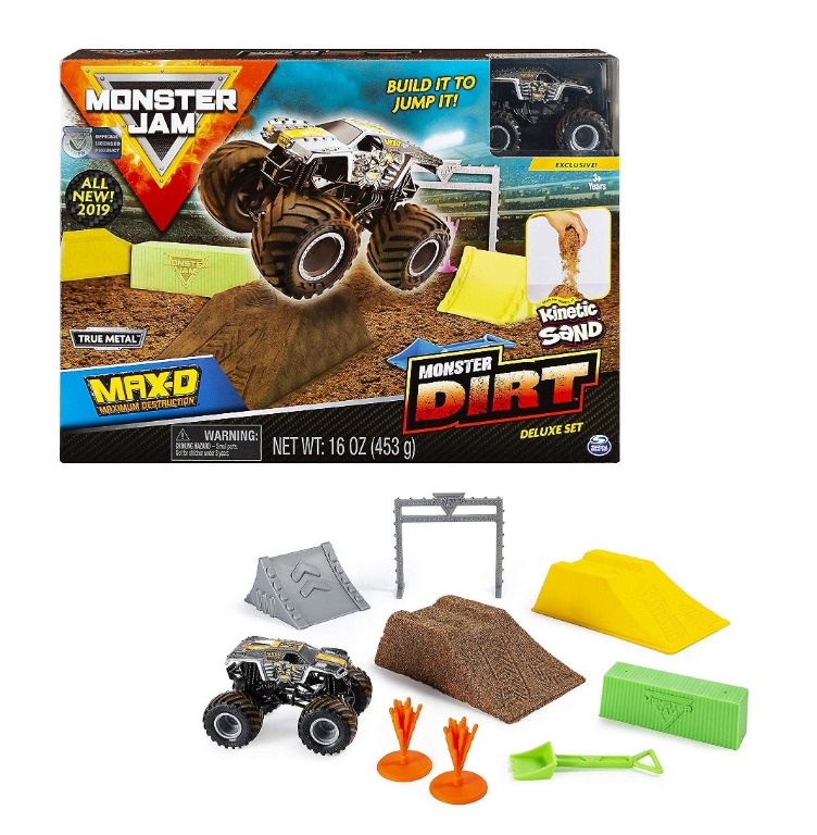 [Ready Stock] Monster Jam Max-D Kinetic Dirt Deluxe Set, Hobbies & Toys ...
